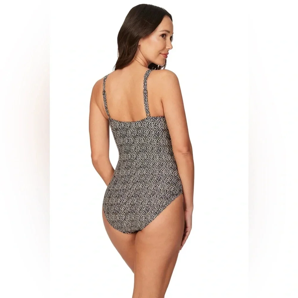 NipTuck Joanne One Piece in Navy Nautical Foil NWT Size 4